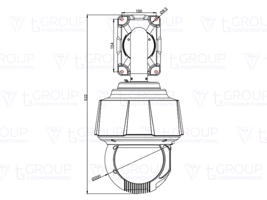 Скоростная поворотная IP видеокамера AltCam ISDV52IR