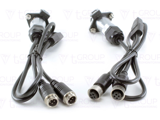 Кабель 2×4pin(мама) — 2×4pin(папа) спиральный 4m