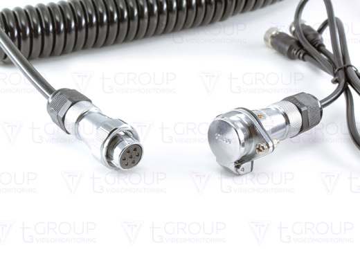 Кабель 2×4pin(мама) — 2×4pin(папа) спиральный 4m